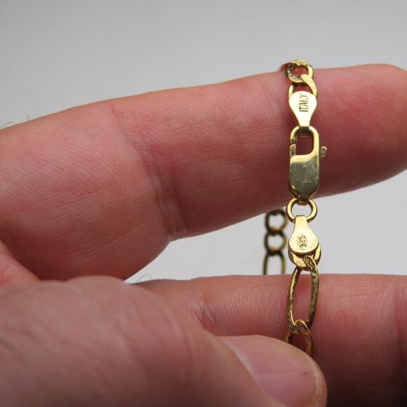 18k *925 Sterling Silver Link Necklace - Picture 3 of 3